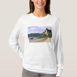 Camiseta Asia, Tailandia, Krabi. Playa West Railay, larga