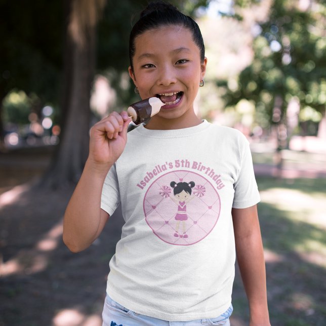Camiseta Asian Cheerleader Custom Girls Birthday Party (Subido por el creador)