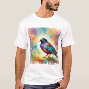 Camiseta Asian glossy starling 050824AREF145 - Watercolor