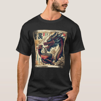 Camiseta Asian Graphics, Ramen Dragon Anime Vintage Japanes