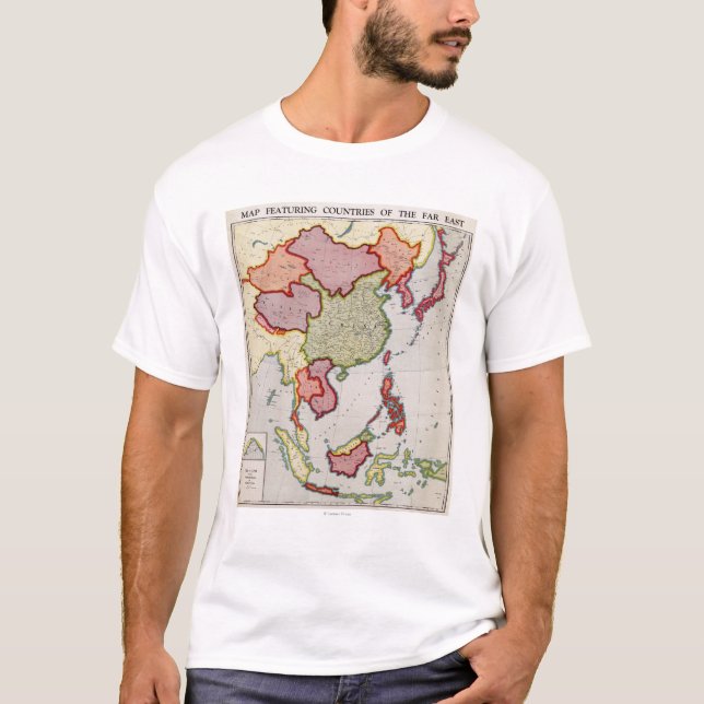 Camiseta AsiaPanoramic del este MapEast Asia (Anverso)