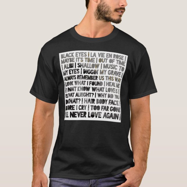 Camiseta ASIB Lady Gaga &Amp; Bradley Cooper Songs   (Anverso)