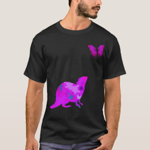 Camiseta Asiento Con Mariposa Cute Perro Weasel Animal Lov
