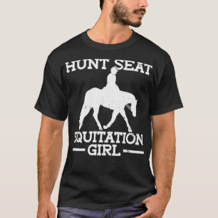 Camiseta Asiento de caza caballito inglés equitación equis