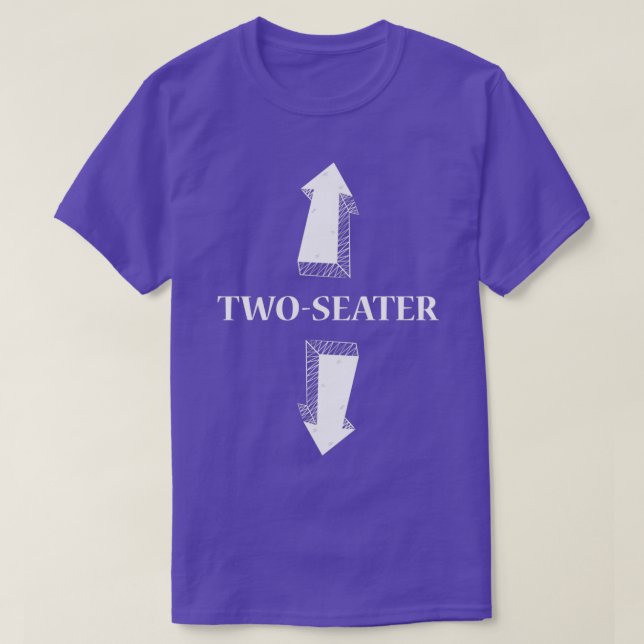 Camiseta Asiento doble divertido humor adulto cita popular (Diseño del anverso)