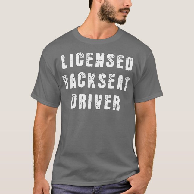 Camiseta Asiento trasero con licencia de viaje por carreter (Anverso)