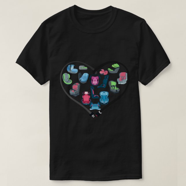 Camiseta Asientos- CPST - Técnicos de seguridad para los ni (Diseño del anverso)