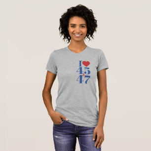Camiseta asimétrica del corazón 45 y 47