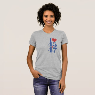 Camiseta asimétrica del corazón 45 y 47