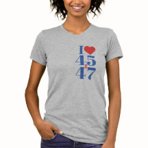 Camiseta asimétrica del corazón 45 y 47