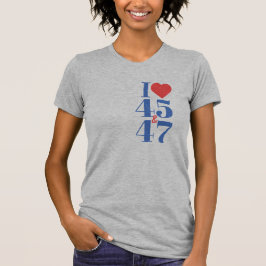 Camiseta asimétrica del corazón 45 y 47