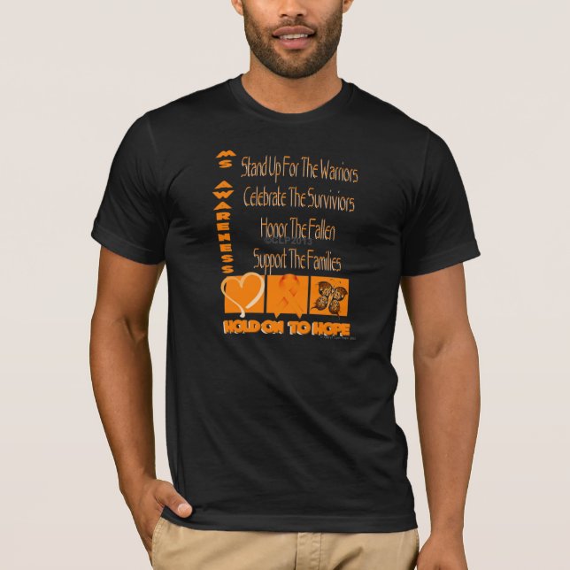 Camiseta Asimiento de la esclerosis múltiple sobre la (Anverso)