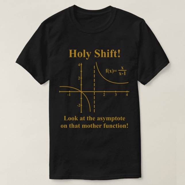 Camiseta Asíntota matemática (Diseño del anverso)