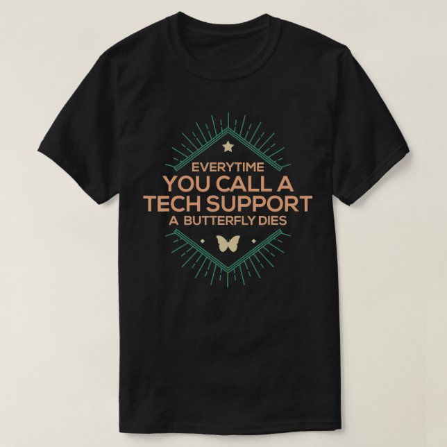 Camiseta Asistencia técnica informática de línea directa de (Diseño del anverso)