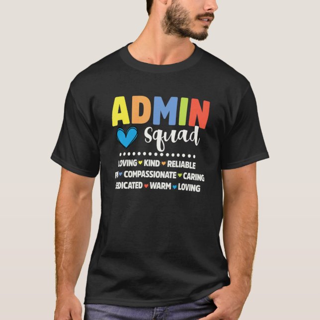 Camiseta Asistente Administrativo Escolar Equipo Principal  (Anverso)