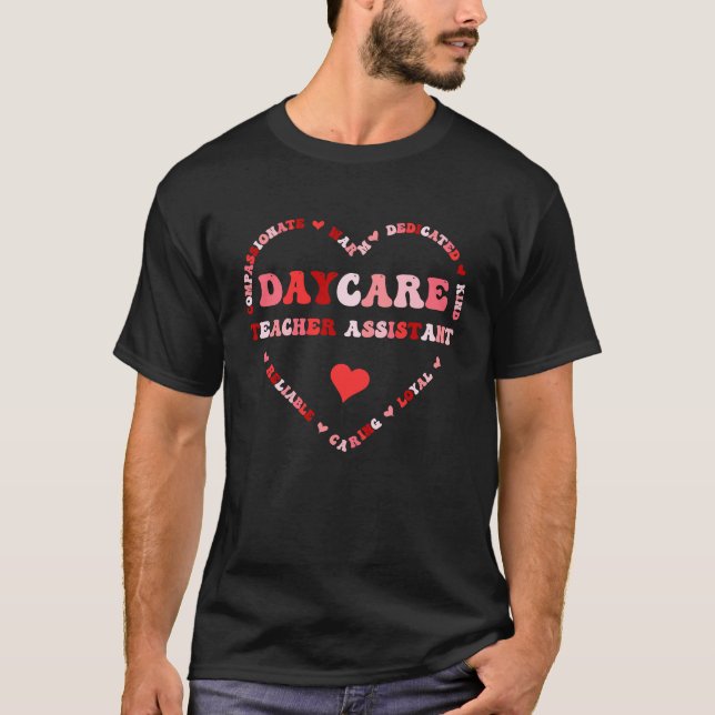 Camiseta Asistente Adorable de la Guardería Día de San Vale (Anverso)