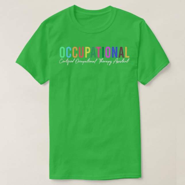 Camiseta Asistente certificado de terapia ocupacional esenc (Diseño del anverso)