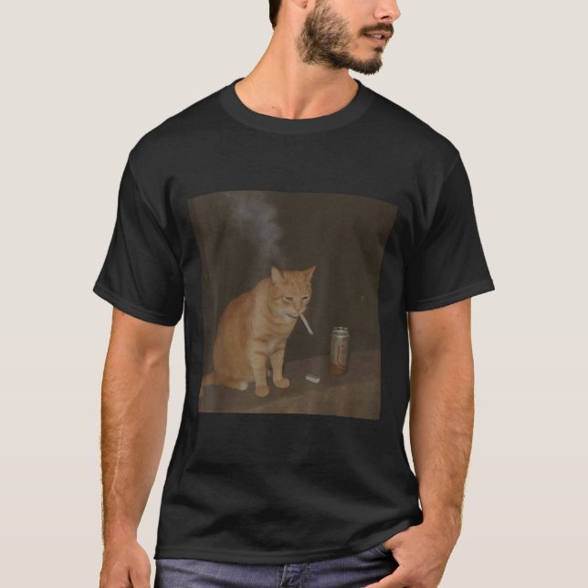 Camiseta Asistente Cigarette Kitten Funny Smony Cat Meme Br (Anverso)