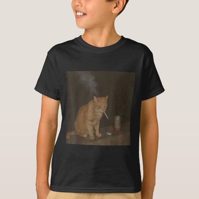 Camiseta Asistente Cigarette Kitten Funny Smony Cat Meme Br (Anverso)