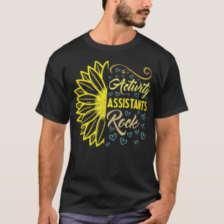 Camiseta Asistente de actividades de títulos de empleo Rock