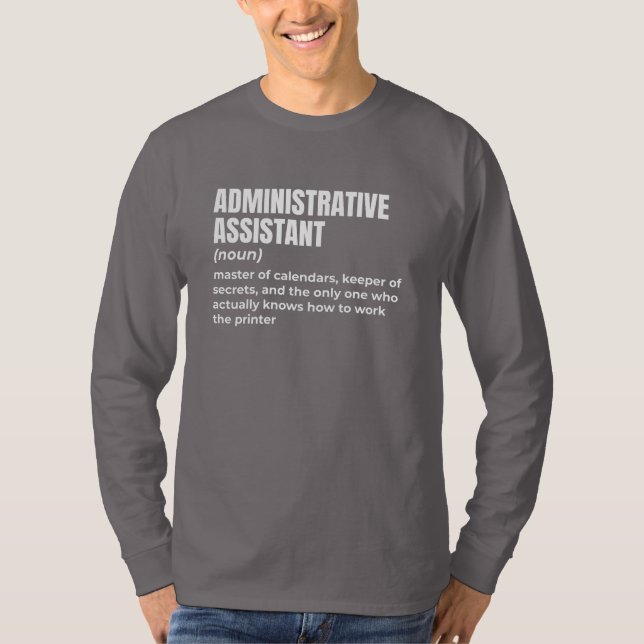 Camiseta Asistente de administración divertida (Anverso)