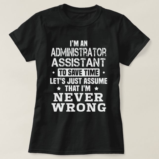 Camiseta Asistente de administrador (Diseño del anverso)