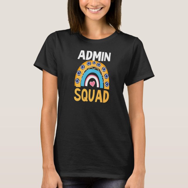 Camiseta Asistente de administrador de cuadrados de adminis (Anverso)