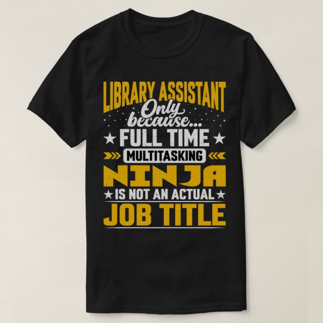 Camiseta Asistente de Biblioteca Título de Trabajo Archivis (Diseño del anverso)