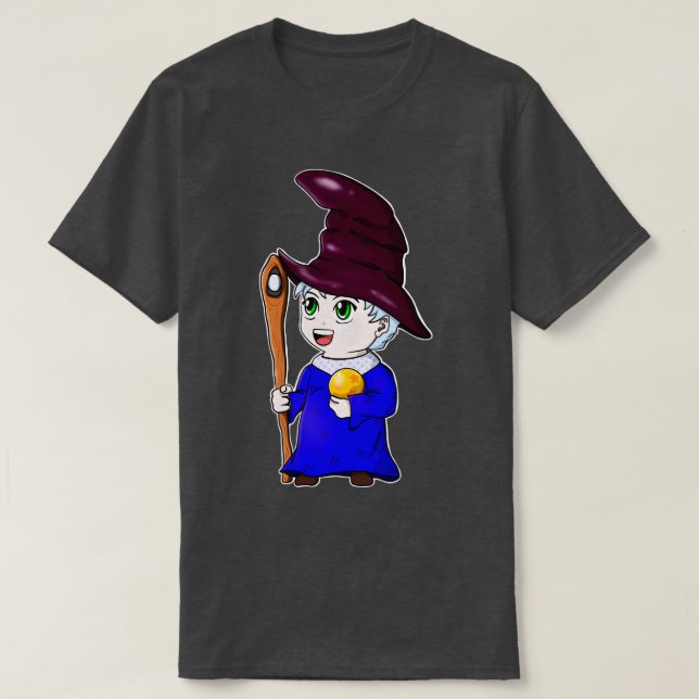 Camiseta Asistente de Chibi Carácter de mago de Cute (Diseño del anverso)