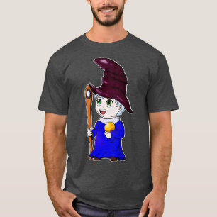 Camiseta Asistente de Chibi Carácter de mago de Cute