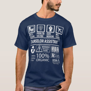 Camiseta Asistente de consejeros Gif Certificación de Traba