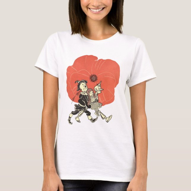 Camiseta Asistente de cosecha de Oz, Dorothy con flores de  (Anverso)