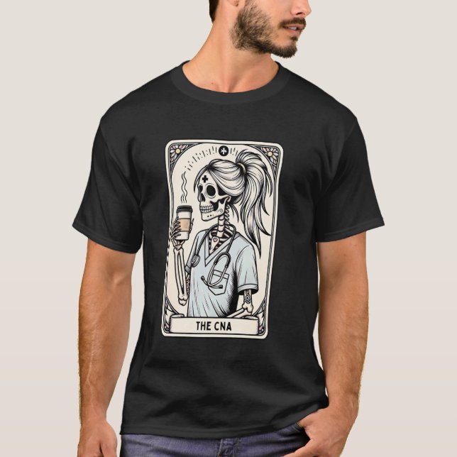 Camiseta Asistente de Enfermera Certificada Carta de Tarot  (Anverso)