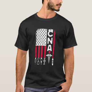 Camiseta Asistente de enfermería certificado CNA Bandera ap