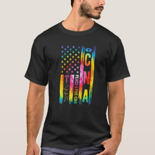 Camiseta Asistente de enfermería certificado CNA bandera de