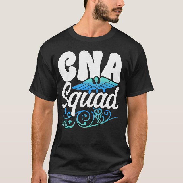 Camiseta Asistente De Enfermería Certificado Cna Squad (Anverso)
