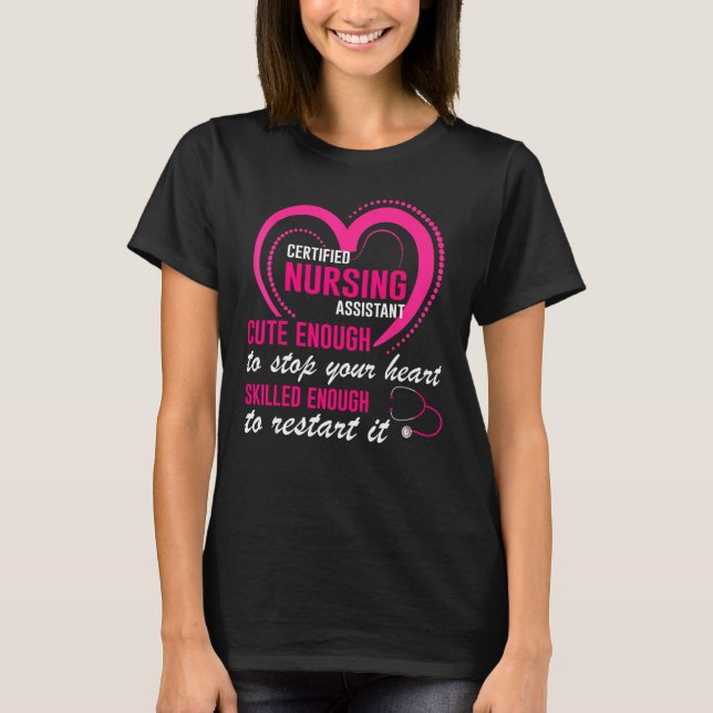 Camiseta Asistente de Enfermería Certificado Lindo de Enfer (Anverso)