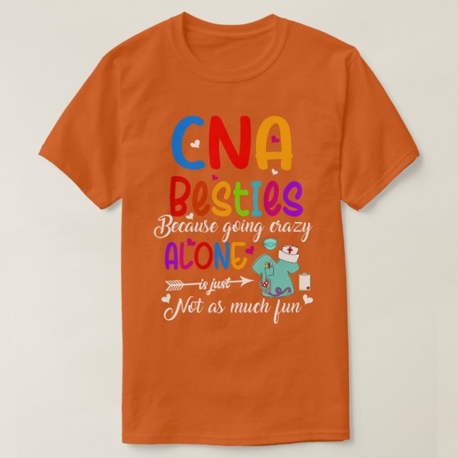 Camiseta Asistente de Enfermería certificado por amigos CNA (Diseño del anverso)