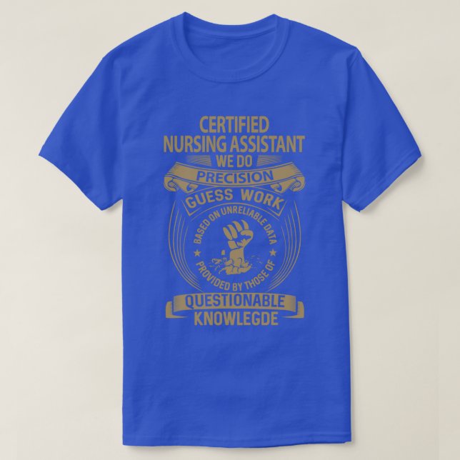 Camiseta Asistente de Enfermería certificado que hacemos re (Diseño del anverso)