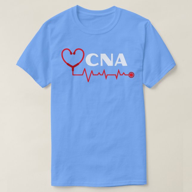 Camiseta Asistente de enfermería de CNA con latido cardiaco (Diseño del anverso)