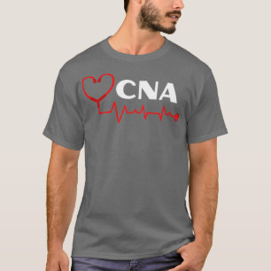 Camiseta Asistente de enfermería de CNA con latido cardiaco