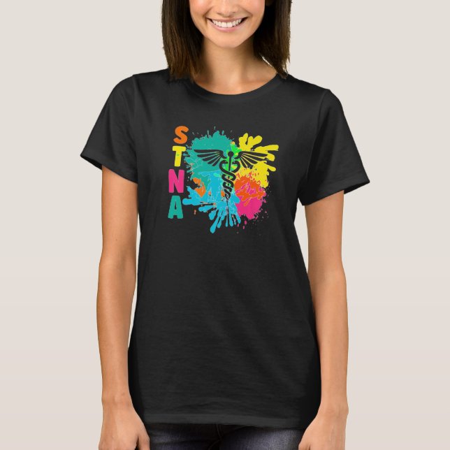 Camiseta Asistente de Enfermería de pruebas de estado de ST (Anverso)