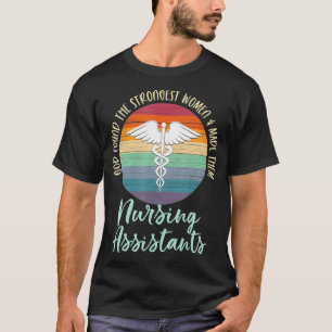 Camiseta Asistente de Enfermería de símbolos médicos retro