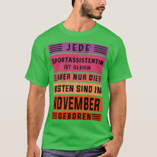 Camiseta Asistente de entrenador cumpleaños Noviembre nacer