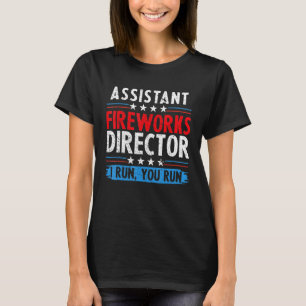 Camiseta Asistente de Fireworks Director Si Te Ejecuto En C