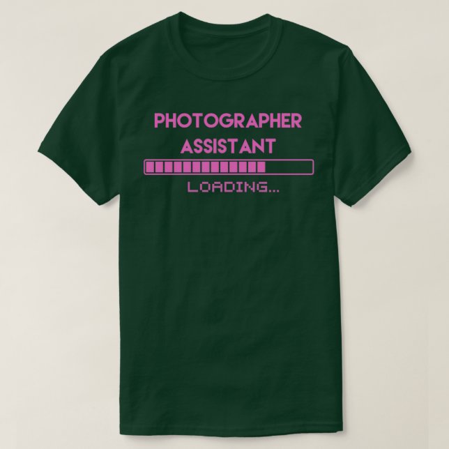 Camiseta Asistente de fotógrafos cargando 2 (Diseño del anverso)