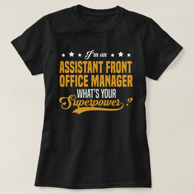 Camiseta Asistente de Front Office Manager (Diseño del anverso)