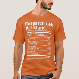 Camiseta Asistente de investigación Nutricional e Innegable