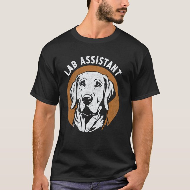 Camiseta Asistente de laboratorio Labrador Retriever divert (Anverso)