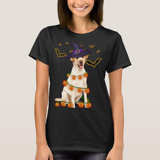 Camiseta Asistente de Labrador Gorra Luz de árbol Salón Fie (Anverso)